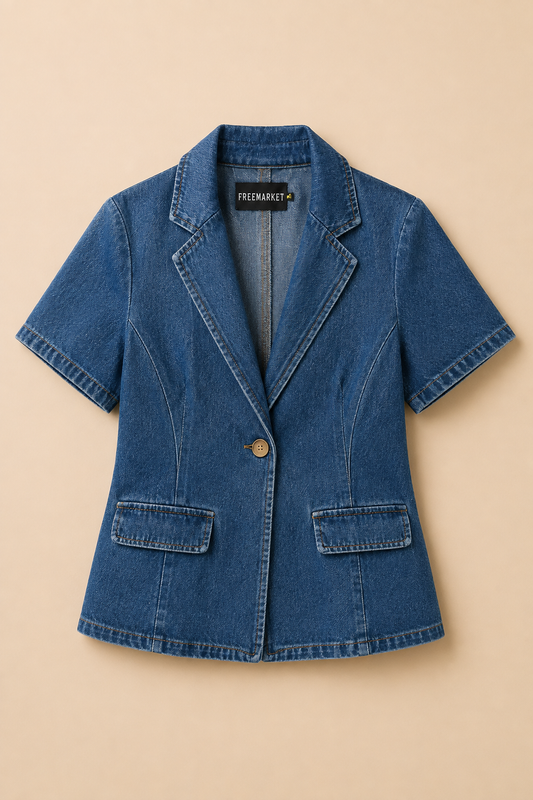 Saco Denim Manga Corta