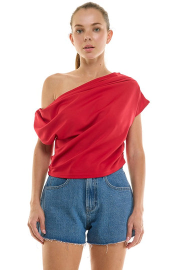 Blusa Asimétrica Escarlata