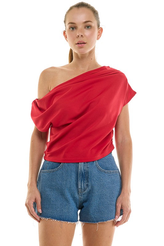 Blusa Asimétrica Escarlata