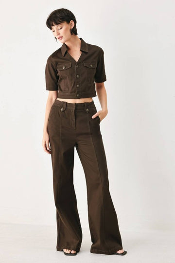 Pantalón Palazzo Utility Chocolate