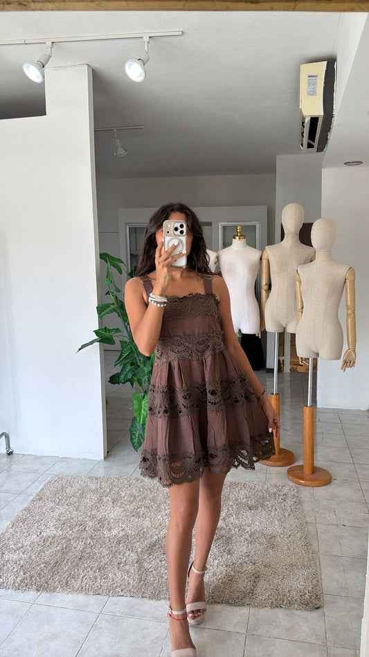 Vestido Mini Cocoa Lace