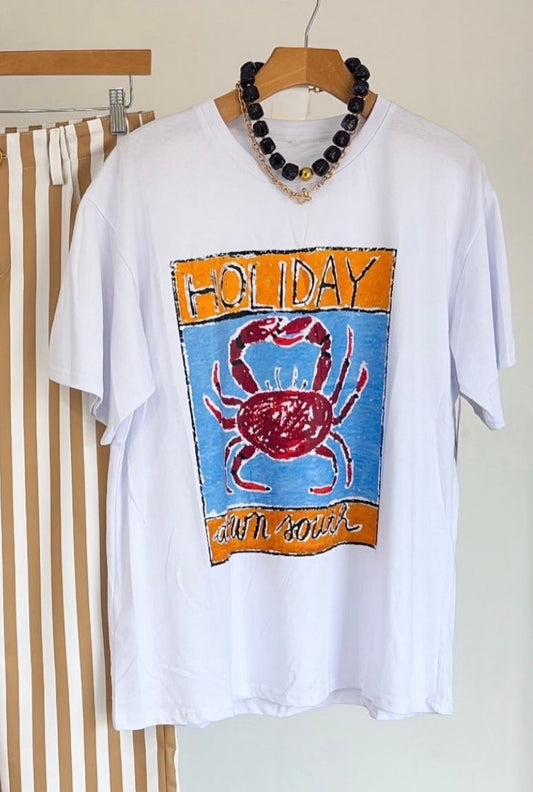 Playera Holiday Crab Graphic Tee